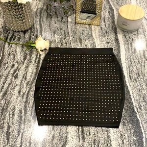 Women’s Shelly Black Studded body con skirt size M